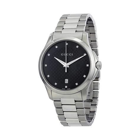 orologio gucci uomo g-timeless motivo nero 12 diamanti|GUCCI .